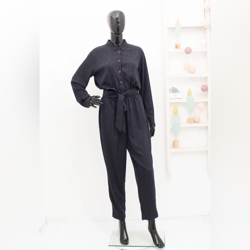 Uniqlo x Marimekko Black Blue Polka Dot Jumpsuit Large